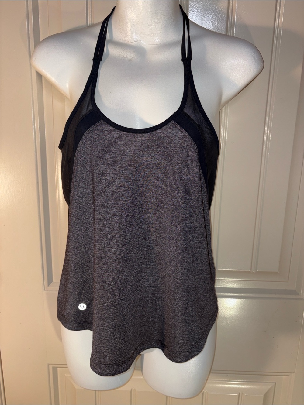 lululemon athletica Charcoal Gray & Black Racerback Tank probably SM